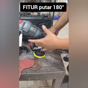 APR AP22+ Gerinda Cordless 4 inch Digital 2 Batrerai LXT Pad Poles Fullset Koper Gerinda Listrik