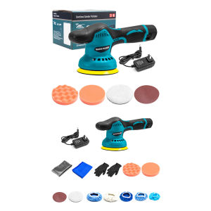 Cordless Car Buffer Polisher Waxer Kit Variable Speed Rotary Buffer Polisher Waxer for Car Boat Sanding Polishing Waxing