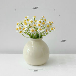 Modern Minimalist Ceramic Mini Flower Vase Decorative Pieces for Living Room Artificial Flower Decoration Home Accessories