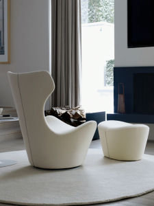 Rotating Sofa High Back Single-Seat Sofa Chair Simple Modern Leisure Chair Northern Europe Light Luxury Designer Balcony Chair