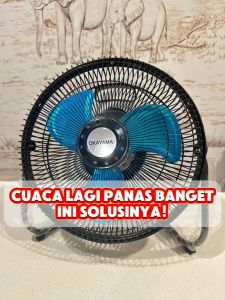 Kipas Angin Meja Okayama OK-1075 Kipas Angin Tornado 10 inch Bahan Besi kipas angin Lantai Dan Meja