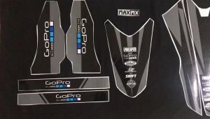 decal sticker full body klx 150 warna hitam silver