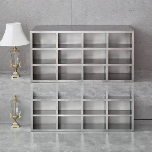 Double-Sided 304 Stainless Steel Shoe Cabinet for Workplaces