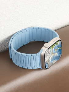 Uhada | Magnetic Silicone Apple Watch Strap Compatible S9 S10 Ultra2