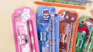 NFS 5in1 Kids Stationery Set Gift Pre-School Children Pencil Set Present For Children Christmas Gift Christmas pencils lootbags Giveaways Wholesale