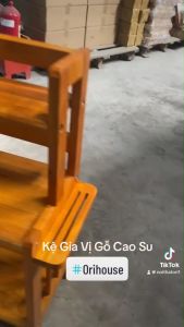 Kệ gia vị gỗ cao su 3 tầng - hàng lắp ráp - Ori House