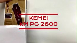Kemei KM-PG2600/KM 2600 PG Alat Cukur Rambut Hair Clipper Rechargeable Cordless Electric LCD Display + Gratis Gunting Sasak