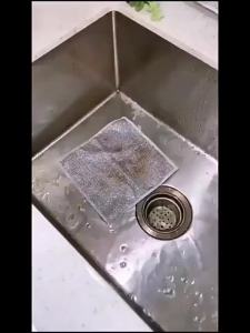 Magic Cleaning Cloth Double-sided Metal Steel Wire Rags Kitchen Dishcloth Scouring Pad Pot Washdishing Cloths Towel Clean Tools