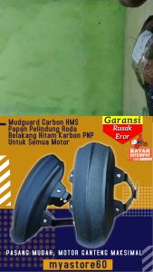 Mudguard Carbon HMS Papan Pelindung Roda Belakang Hitam Karbon PNP Untuk Semua Motor