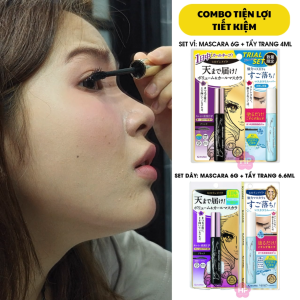 Set Mascara Dày Rậm Mi Và Tẩy Trang Nhanh Làn Mi Kissme Heroine Make ( Combo Mascara 6G Và Tẩy Trang Mi 4mL )