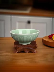 Bát Sứ Xanh Hoa Sen Nhỏ Bát Đựng Súp Bát Cơm Cho Trẻ Em Bát Đựng Mắm Tôm Nhỏ Bát Sứ Xanh Tinh Khiết Bát Đựng Thức Ăn Tinh Tế
