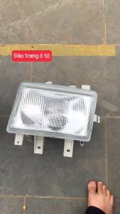 Đèn pha xe lắp cho huyndai mighty 2 hàng mặt kính tăng sáng chống mờ pha theo xe đèn pha xe ô tô