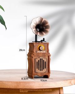 AS31 Wireless Bluetooth Speaker Retro Gramophone Radio Old-Fashioned Bluetooth Audio System High-Quality Sound Home Living Room