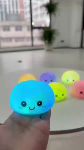 Bandai | 2027 New Glowing Dumpling Night Lights Cute Baozi Lamp  Mood Light Soft Squeeze Toy Relaxing Fidget Toy Birthday Gift