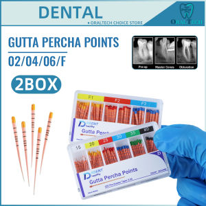 2 Boxes Dental Gutta Points taper Graduated GP Endo Root 02 04 06 F Canal Obturating Tips Bars Dentistry Consumable