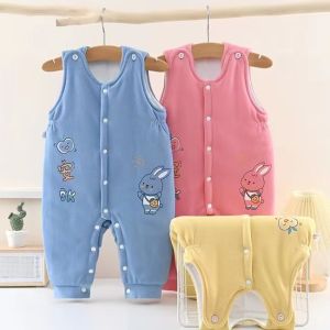 Baby Cotton Romper Pants Thick Winter Thin Cotton Autumn Winter Clothes for Boys And Girls Hichlor Pure Cotton Casual Style