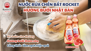 NƯỚC RỬA CHÉN BÁT HƯƠNG BƯỞI HỒNG NHẬT BẢN ( CHAI 600ML)- HÀNG NỘI ĐỊA NHẬT nước rửa chén có hương bưởi dịu nhẹ - Siêu Thị Nhật Konni39