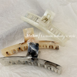 Famous Female One-Word Ink Hair Clip Shark Mouth Hair Clamp Korean Style Back of Head Hair Clip Travel Hair Accessories