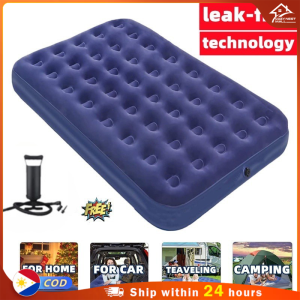 COZY Inflatable Bed Double Inflatable Bed With Free Manual Air Pump Camping Inflatable Bed