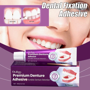 Dental Fixation Adhesive Natural Fit Comfortable Fixation Professional Dentures Glue Prevents Denture Loosening Fixed Adhesive