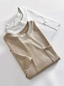 Mens Summer Casual Loose round Neck Short Sleeve T-shirt Pure Cotton Breathable Standard Fit Youth Fashion Outdoor Activity