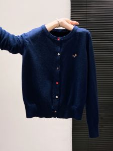 LUOSHAO | Colorful Buttoned and Embroidered Long Sleeve Sweater