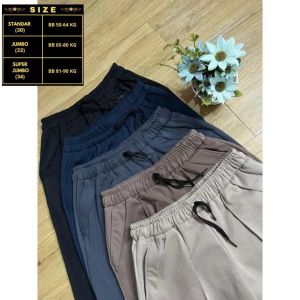 Up Celana Wanita Baggy pants Bahan Paraguay Melar Tebal Jumbo Big Size Oversize Premium Muat BB 50 - 90 kg