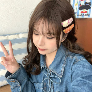 【♡Lovely girls house♡】4Pcs กิ๊บติดผมหน้าม้าหมีน่ารักสำหรับจับปลายกิ๊บหนีบผมบีบีลายการ์ตูนน่ารักใช้ได้หลายโอกาส