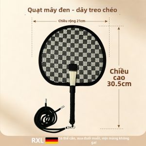 REXUELONG | Quạt Trẻ Em Chống Muỗi Bằng Tre Dệt Thủ Công Kích Thước Lớn