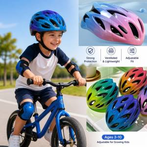 Bike Helmet for Kids Impact Resistance Stylish Children Bicycle Helmet for Skateboarding Outdoor Sports Bicycling Riding Biking