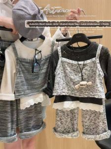 Autumn Chic Kids Clothing Set Layered Vest & T-Shirt Pants