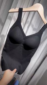 Áo Ba Lỗ Lót Lông Cừu Ấm Áp Cổ Chữ V Thời Trang Có Đệm Ngực Cho Nữ Mùa Thu Đông Phong Cách Mới Áo Khoác Ngoài Thường Ngày