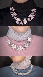 READY STOCK KALUNG MUTIARA HIJAB-NON HIJAB DAILY-KALUNG FASHION-KALUNG KELOPAK BUNGA-MOTE MUTIARA