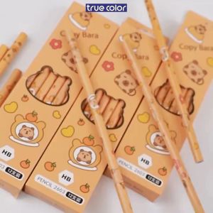 Bút chì HB Capybara Gấu trúc TRUE COLOR - Hộp 12 Bút 30 Bút chì gỗ học sinh an toàn sáng tạo