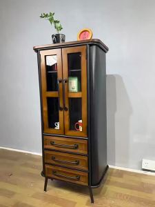 OUJUGEJIAJU | Rustic Industrial Style Wooden Side Cabinet