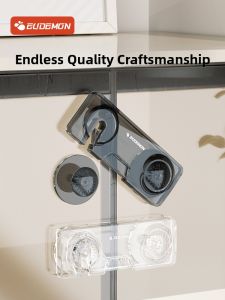 EUDEMON | Child Safety Lock For Cabinet Door Drawer Fixed Buckle Prevent Opening No Punching Required Glass Door Clip Buckle