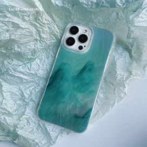 New Chinese Style Simple That Far Mountain~ Original Green Mountain Wind Mobile Phone Case for Apple 16Promax Compatible with Huawei P80 Mate60 Honor 400 Xiaomi 15 Redmi Note14 iPhone 15