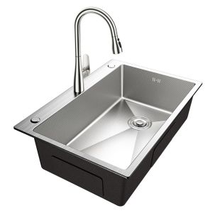 SHENYUAN | Single Large Bowl Kitchen Sink 304 Stainless Steel