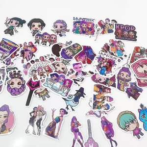 Bandai | 50Pcs Cute Kawaii Cartoon Girl Stickers Waterproof Vinyl Aesthetic Decals for Laptop Water Bottle Skateboard Luggage Teens Gift