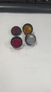 6 Pack Round Red Reflector Screws M5 License Plate Fastener Bolts and Nuts for Bike Motorcycle Tag Plate
