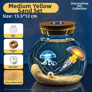 CHONGXIAOSHUAI | Transparent Glass Illuminated Jellyfish Aquarium