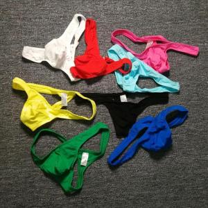 Comfortable Pure Cotton Mens T-Boxer Shorts Simple Solid Color Large Pocket U-Shaped Design Youth Low Waist Underwear