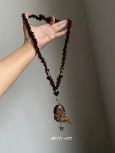 Retro Leopard Print Christmas Socks Star Pendant Necklace Womens Luxury Design Trendy Sweater Chain Fashionable Accessory