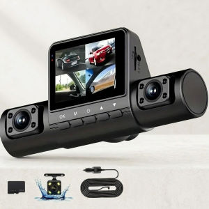 1080P Full HD Dash Cam 4 Lens Wide Angle Car Camera Loop Recording IPS Screen Vehicle Recorder