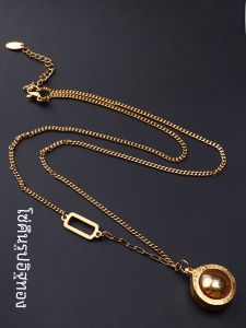 ไทยพระพุทธรูป Amulet Chain Fine ไทเทเนียมเหล็กอิฐทองสุทธิรูปร่างสร้อยคอ Clavicle Chain สําหรับหญิงแฟชั่นเครื่องประดับ