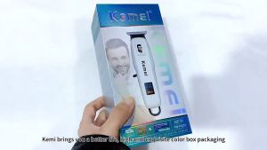 Kemei Professional Hair Clipper Strong Power Cordless Hair Clipper for Men KM-PG232 Mini Hair Cutting Machine Rechargeable Trimmer with LCD Display