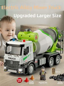 Electric Alloy Boys Engineering Concrete Mixer Toy Truck