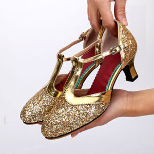 Women Latin Modern Ballroom Drill Soft Soled Cha Cha Tango Dance Shoes