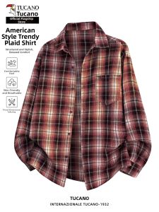 TUCANO | American Plaid Casual Loose Fit Retro Spring Shirt