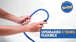 TOOLCY Super Flexible Pressure Washer Hose 50ft 3400 PSI Kink Resistant Power Washer Hose 1/4 in. Replacement Power Wash Hose with M22 and 3/8" Quick Connection Kit for Gas & Electric